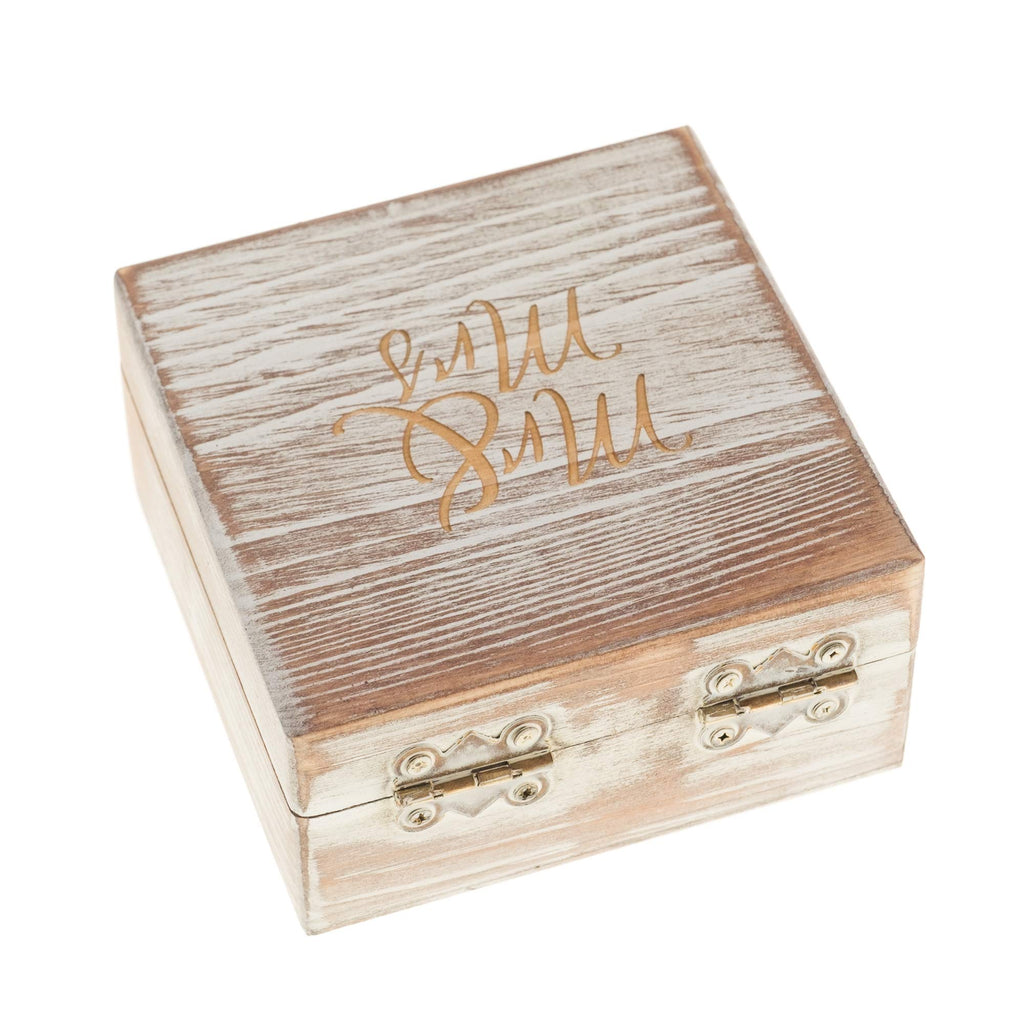 Wood Ring Box for Wedding Ceremony Rustic Vintage Ring Bearer Box, Unique Engagement Ring Holder Boxes for Marriage