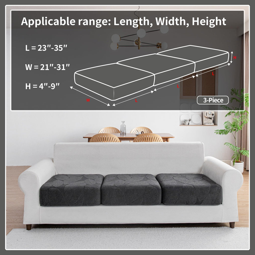 Universal Couch Cushion Covers for Sectional Sofa (3PCS Small)