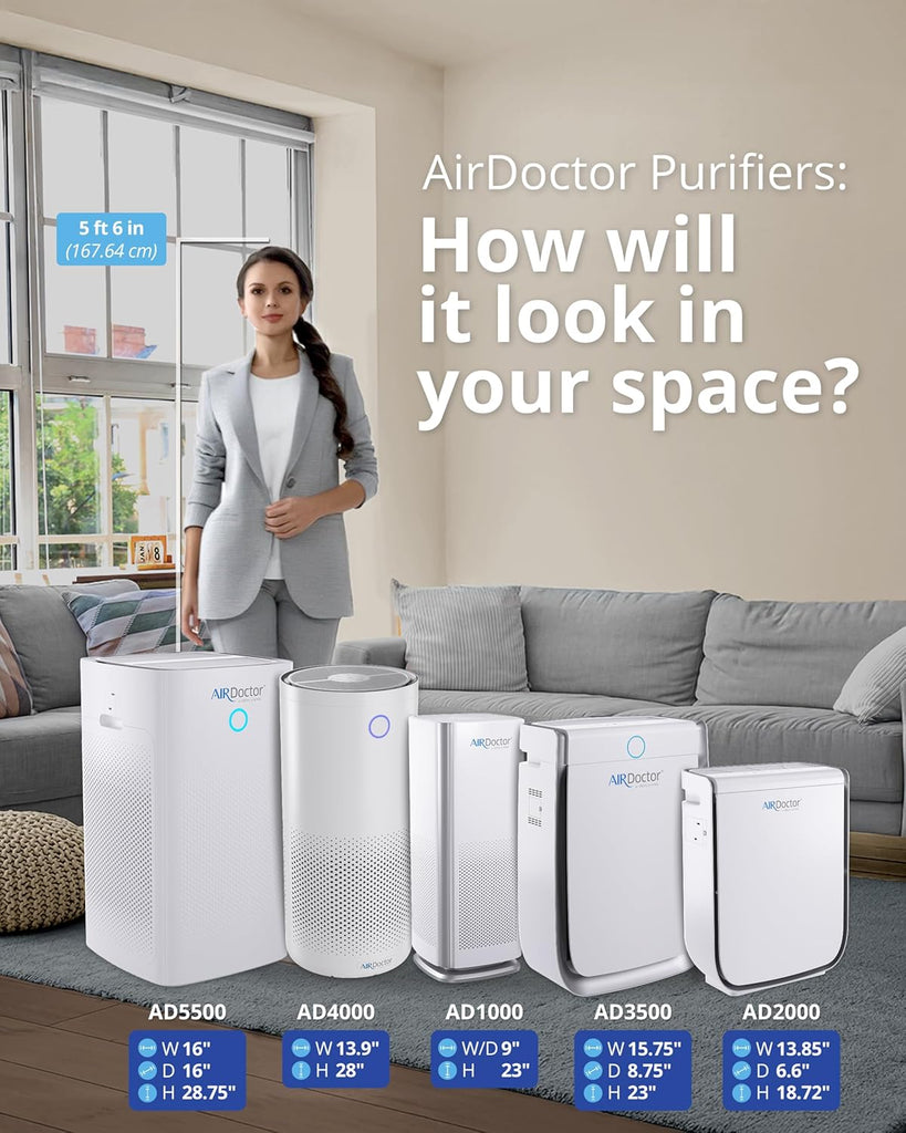 AD1000 HEPA Air Purifier | Perfect for Guest Rooms, Kids' Bedrooms and Home Offices | Circulates the