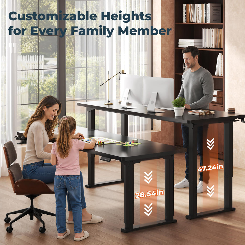 71x31 4 Leg Dual Motor Standing Desk