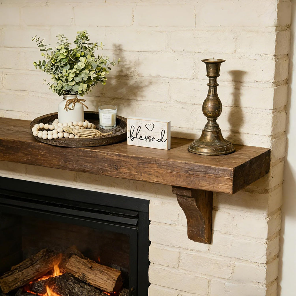 Rustic Modern Farmhouse Decor Set of 6 for Your Living Room, Kitchen Counter, Home or Table Centerpieces Room Decor