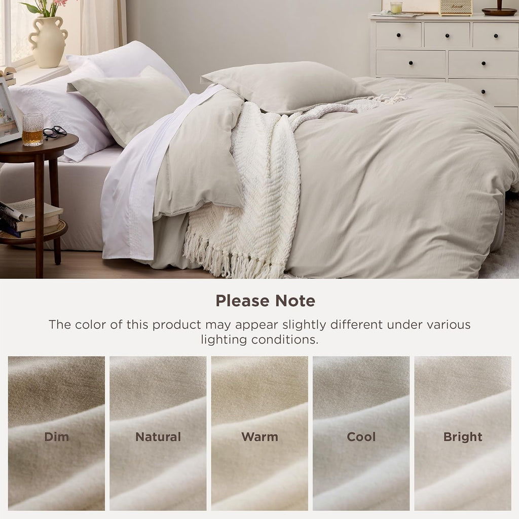 Duvet Cover Queen - 3 Pieces Prewashed Extra Soft Bedding Set, Includes 1 Duvet Cover 90x90 Inches with Zipper
