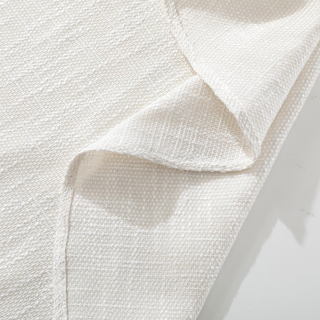 Heavy Weight Round Tablecloth, Decorative Solid Color Table Cover, Cotton Linen Table Cloth Dining Home Tabletop