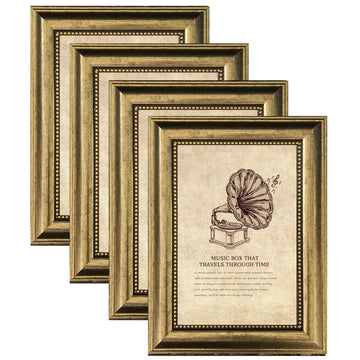 8x10 Picture Frame, Ornate Finish Photo Frame Farmhouse Rustic Vintage Distressed Bronze Photo Frame for Wall or