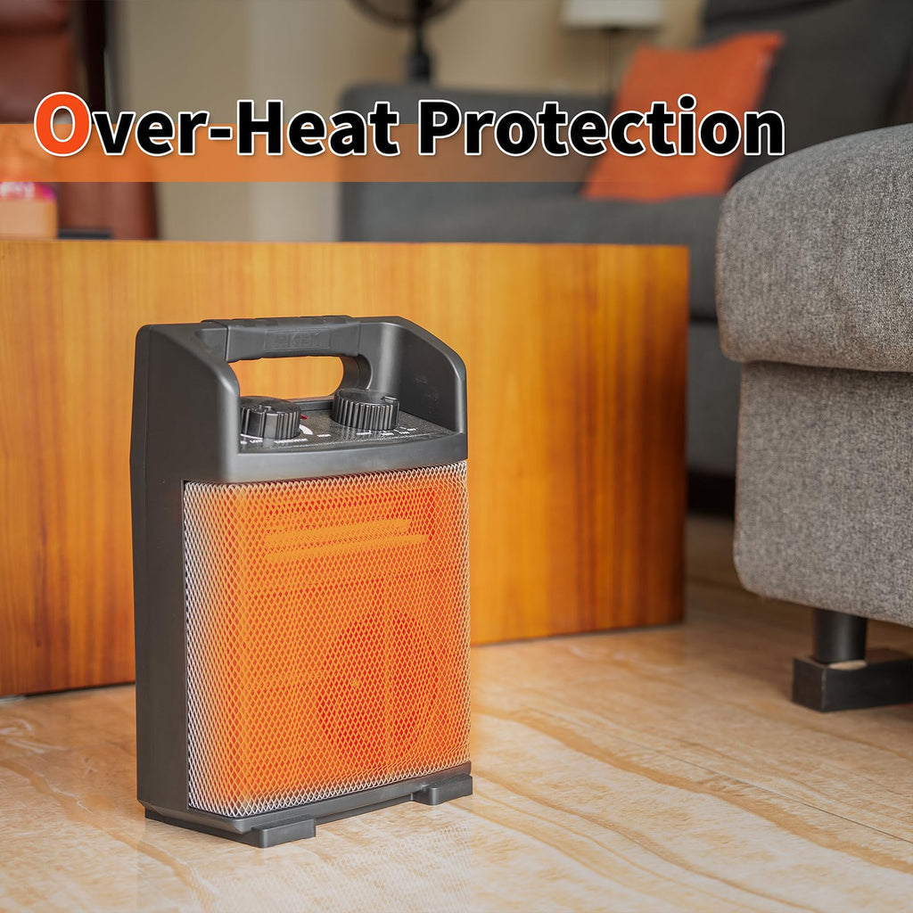 1500W Electric Utility Space Heater BTU 5120 with Thermostat Control