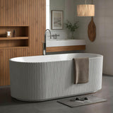 67" Deep Soaking Bathtub, Non-Slip Acrylic Tub with Chrome Drain, CUPC Certified, Ergonomic Modern Bath for Bathrooms