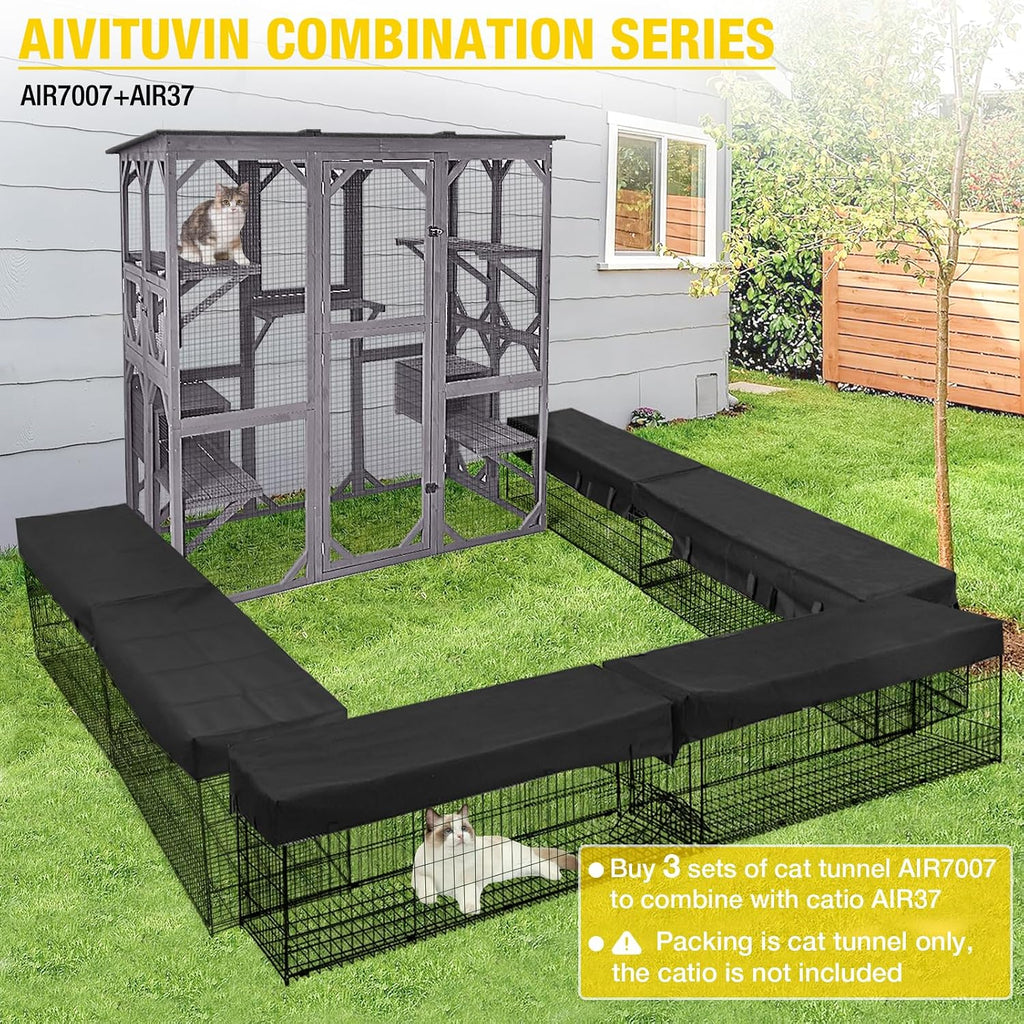 Extra Large Window Catio 5-Level Outdoor Cat Enclosure with Cover
