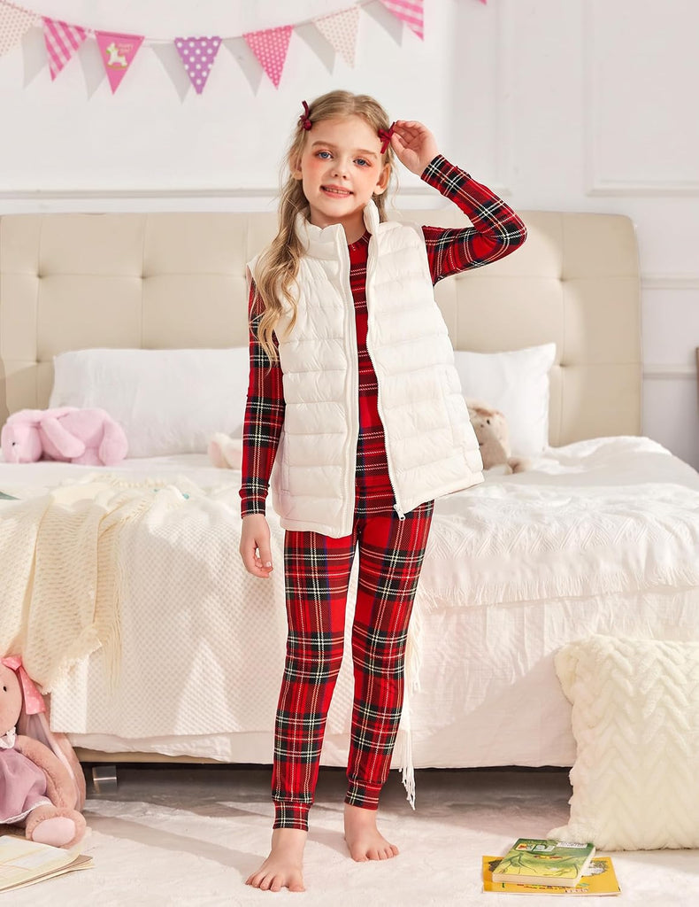 Girls Pajamas Long Sleeve Snug Fit Pjs Set Kids Cute Sleepwear