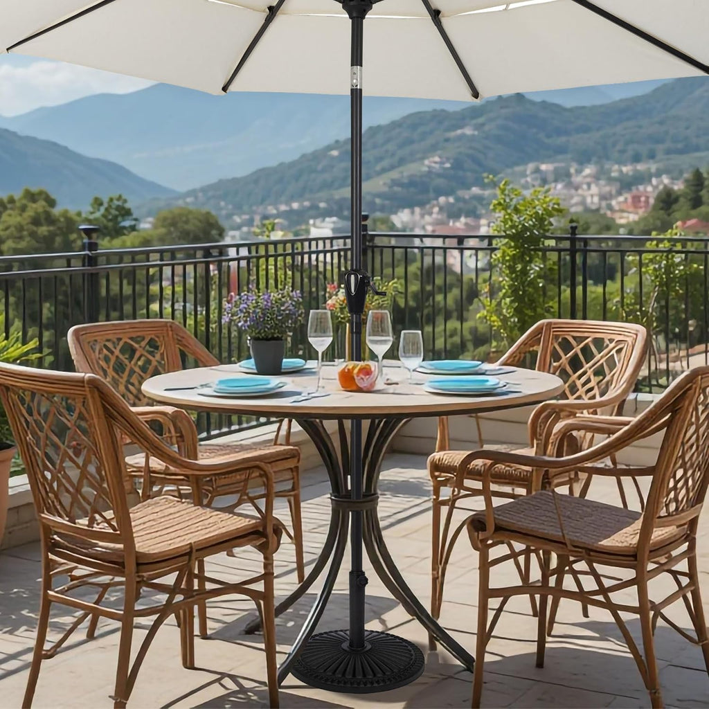 Patio Umbrella Base - 39lb Weighted Resin and Cement Patio Umbrella Stand Outdoor Base