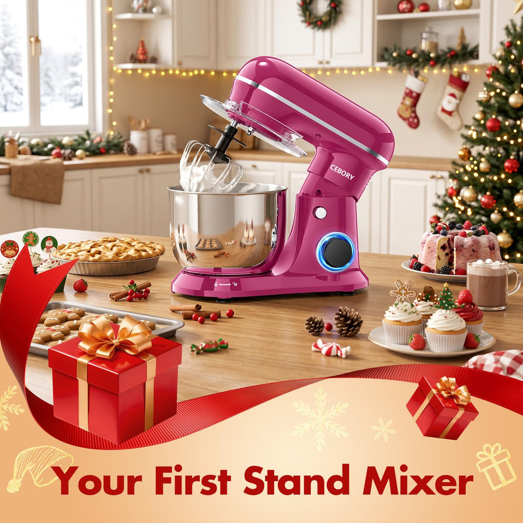 Stand Mixer, 4QT 10+P-Speed Electric Kitchen Mixer with Bowl