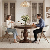 Dining Chairs Set of 2, Modern Fabric Upholstered Dining Room Kitchen Side Chairs with Iron Legs