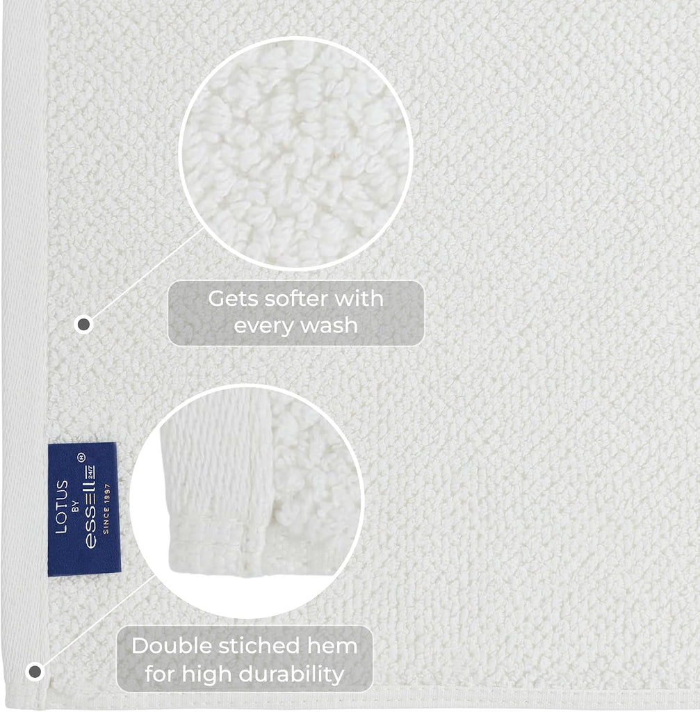 6-Piece Towel Set, 680 GSM, 2 Bath Towels, 2 Hand Towels, 2 Wash Cloths,100% Cotton Premium Quality, Ultra Soft