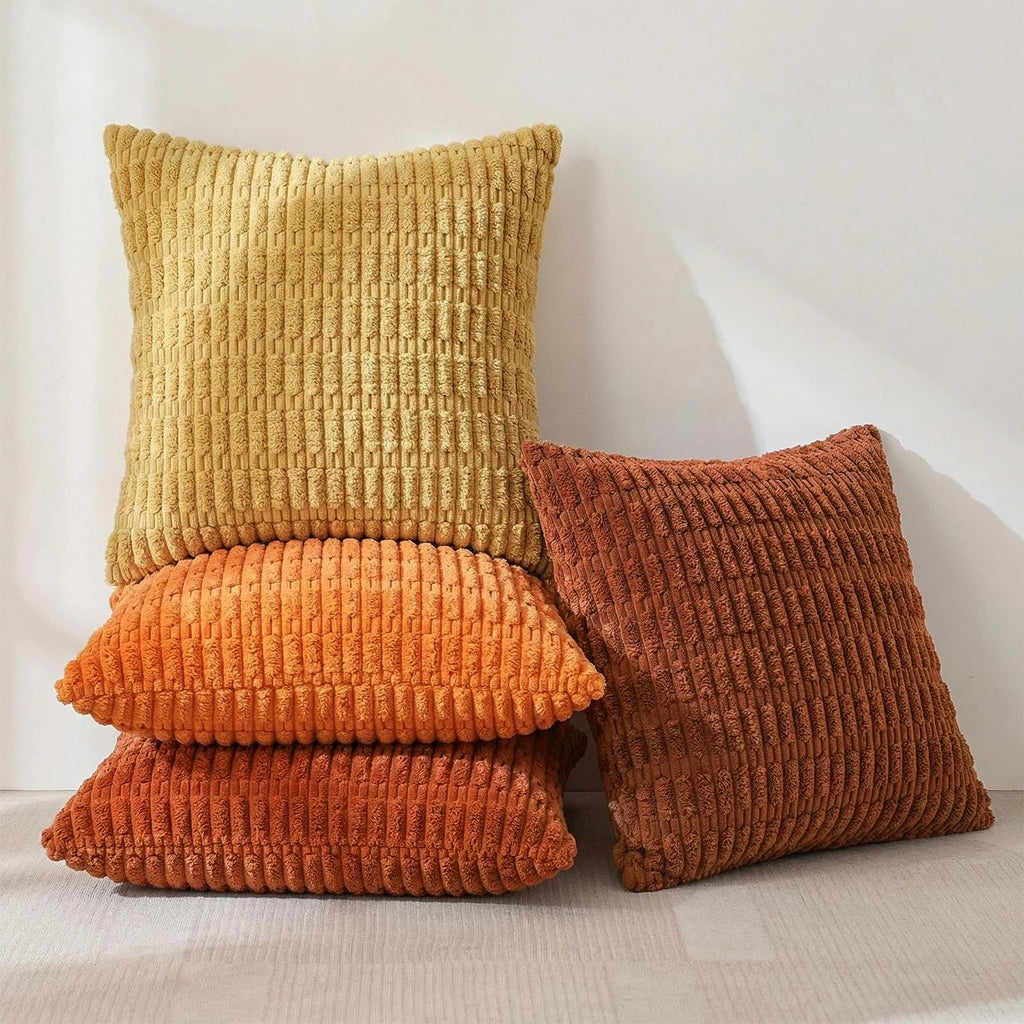 4 Packs Decorative Throw Pillow Covers Couch Bed, Modern Farmhouse Boho Home Décor Accent Cushion Case, 26" x 26"
