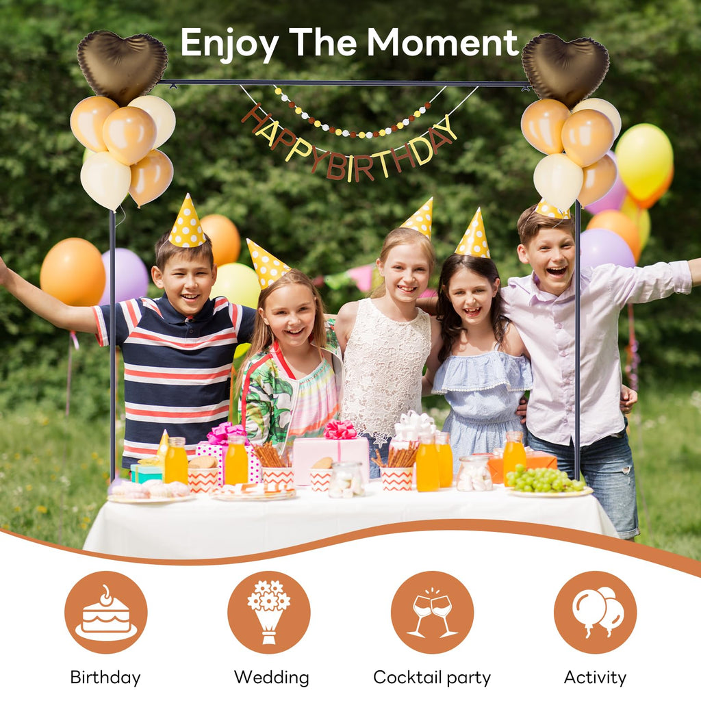 Over The Table Rod Stand with Clamps, Adjustable 32''-79'' Tall 32"-131" Length, Black Table Arch Stand Metal Balloon