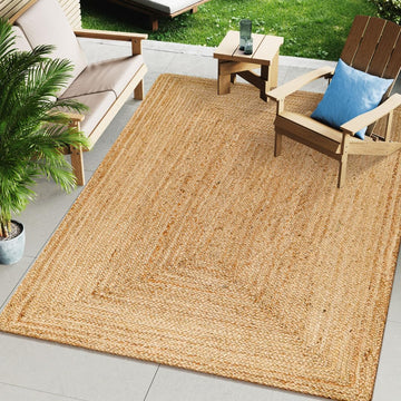 Handcrafted Jute Braided Rug 8 Feet Round 100 Natural Jute Area Rug Ru