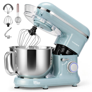 Stand Mixer, 6-Quart Tilt-Head Kitchen Mixer with Bowl, Blue