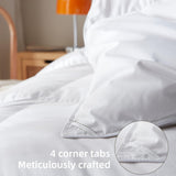 Goose Feather Down Fiber Comforter Queen,100% Organic Cotton Duvet Insert,All-Season Luxury Duvet In