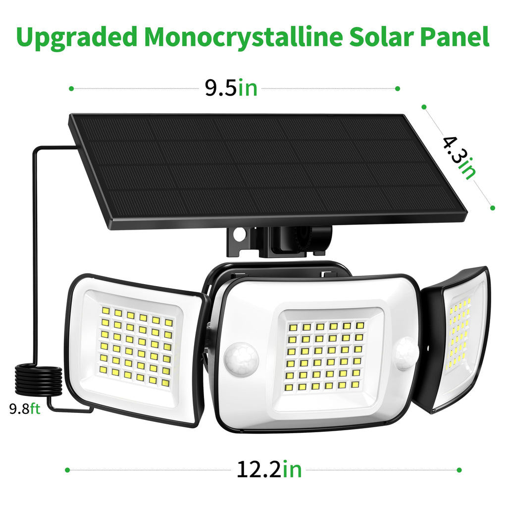 Solar Flood Lights Outdoor Waterproof Dual Motion Sensor