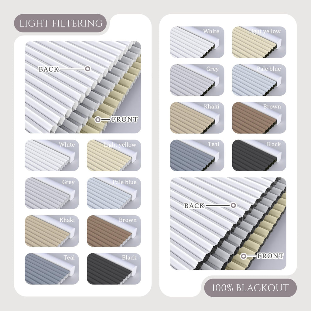 Motorized Cellular Shades with Cordless, Smart Electric Honeycomb Blind with Remote Control, Blackout or Light