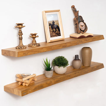 36in Wood Floating Shelves for Wall Mounted, 2Pack|Natural
