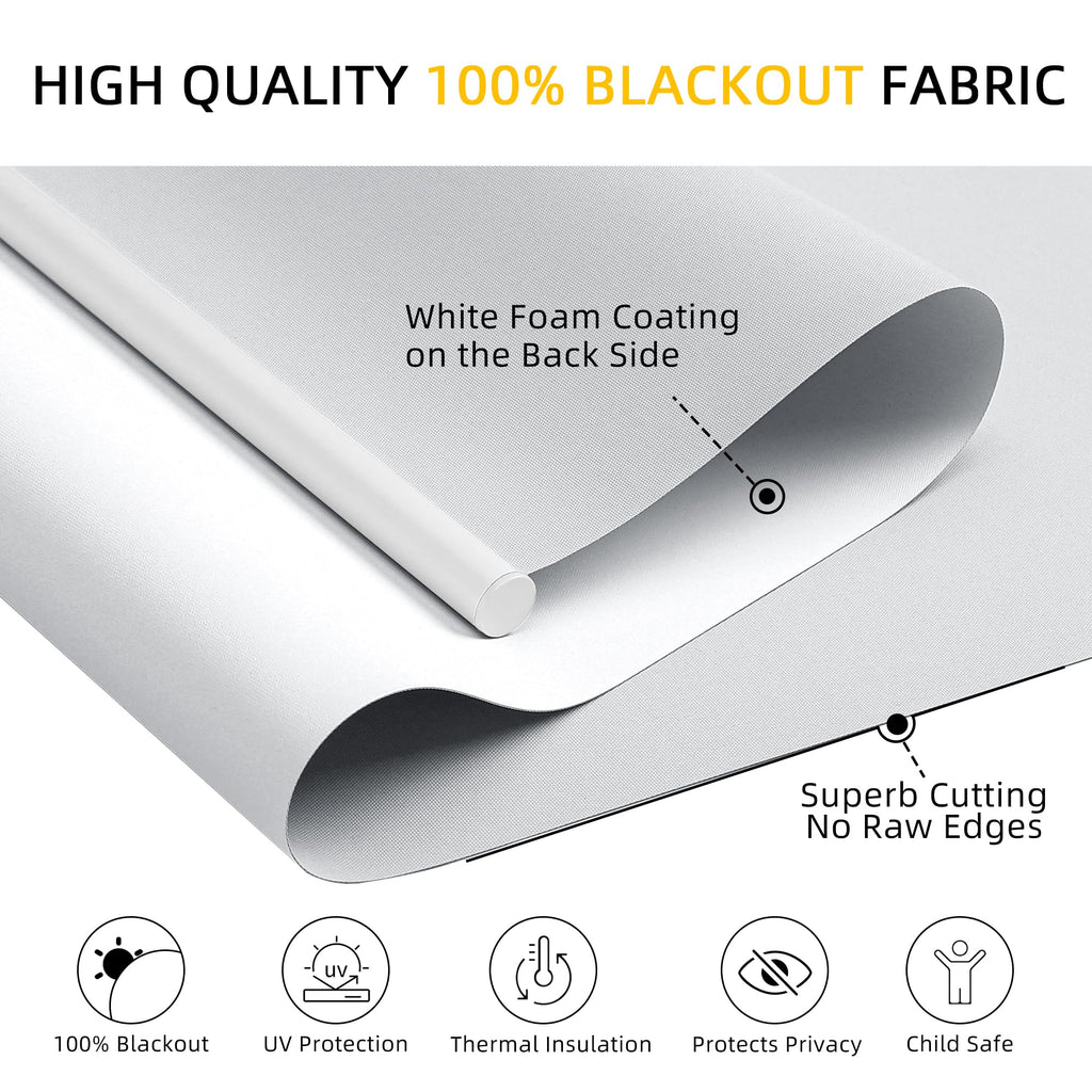 Blackout Roller Shades Pull Down, Cordless Window Blinds