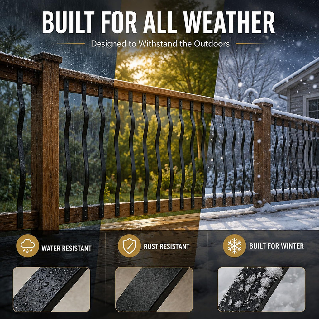 60 Pack Metal Deck Balusters, 36 inch Heavy Duty Deck Spindles with Screws