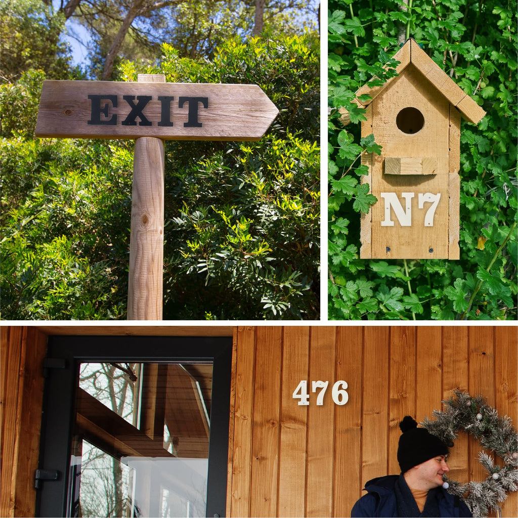 2.5 Inch 5 PCS Custom House Numbers for Outside Signs - Coated Address Letters for Garden, Door, and Mailbox