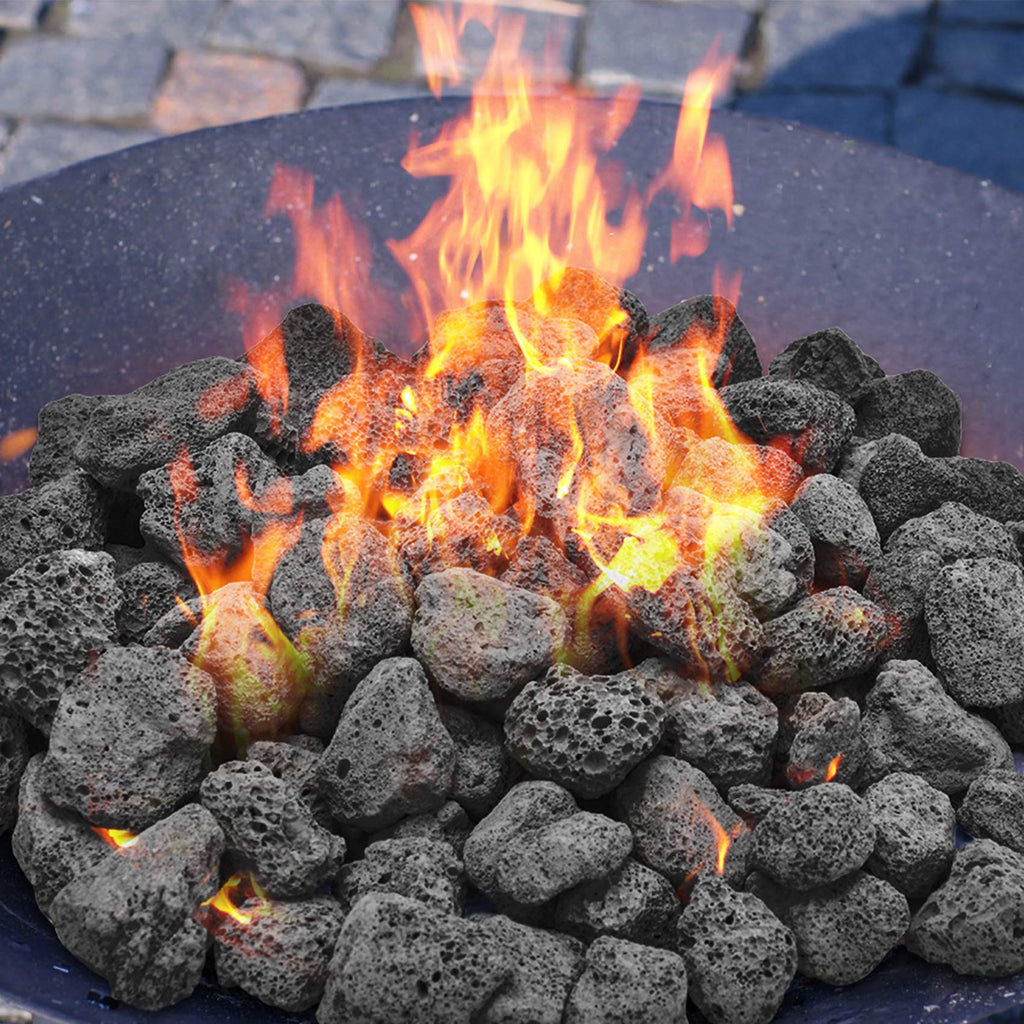 10LB Natural Lava Rocks for Fire Pit, Fire Table, Fireplace