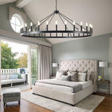 Large black wagon wheel chandelier 64 inch,30-Light Farmhouse wagon Wheel Chandeliers Round Industrial ceiling light fixtures for outdoor porch high ceilings Living Dining Room Foyer Entryway A105-B0D3LF592C