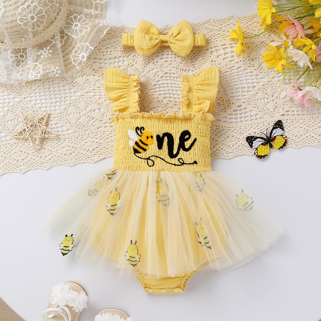 Baby Girl Sleeveless 1st Birthday Romper Dress Cake Smash Bodysuit One Year Old Strawberry Outfit with Headband
