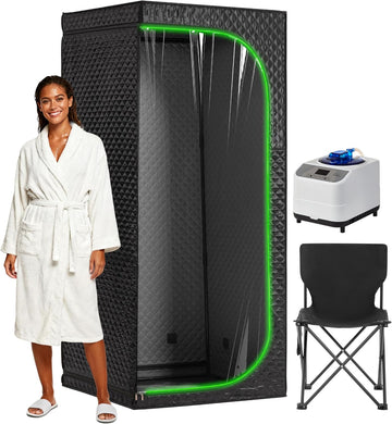 Steam Sauna Tent for Home with Transparent Door, Portable Indoor Sauna with Powerful Steam Heating