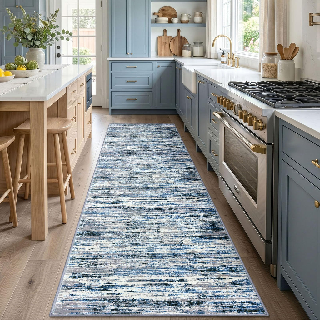 Abstract Washable Runners 3x10 Runner Rug Non Slip