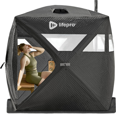Lifepro ZenZone Outdoor Sauna Tent - Portable Wood Burning with Stove