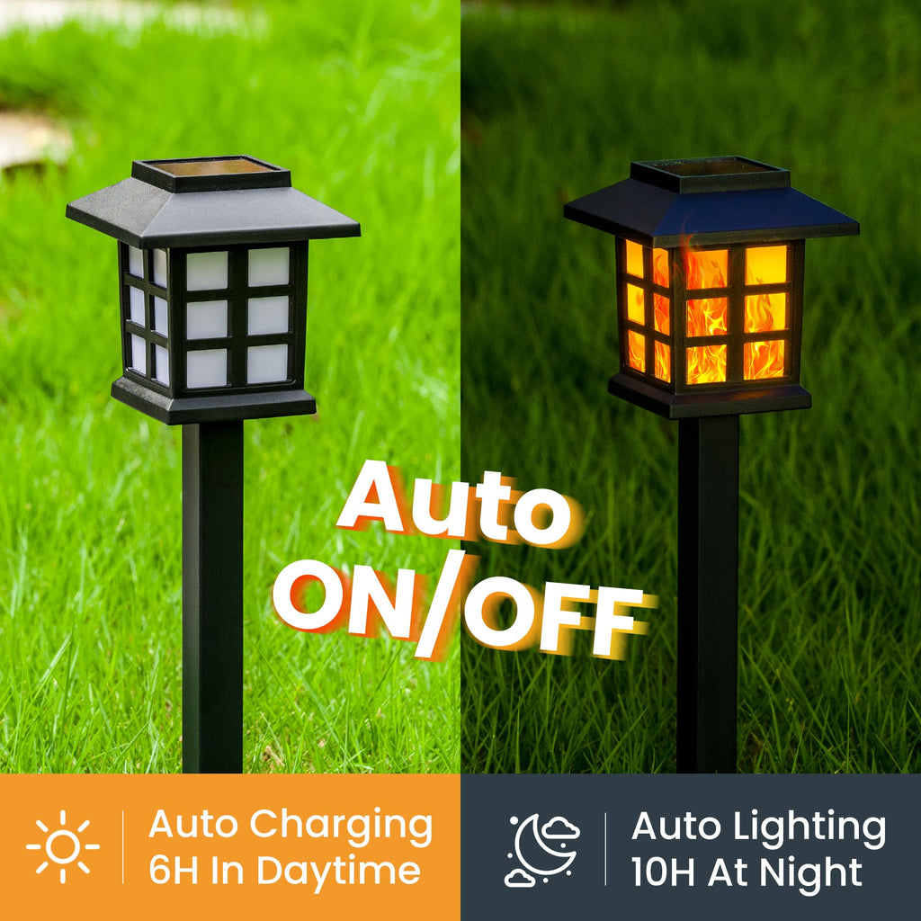 Solar Lights Outdoor Waterproof 10 Pack, LED Garden Decor