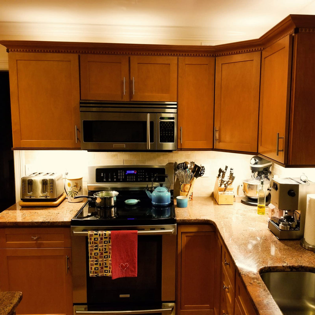 Under Cabinet LED Lights Kit Dimmable by AC in-wall Dimmer.