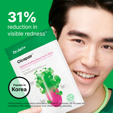 Cicapair Sensitive Skin Serum Korean Face Mask for Redness with Centella Asiatica | Sheet Mask | Gifts for Women