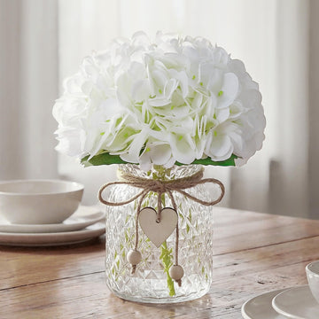 Artificial in Vase Silk Fake with Glass Vase Bohemian & Ins Style Faux with Glass Bottle Set Bathroom Decoration