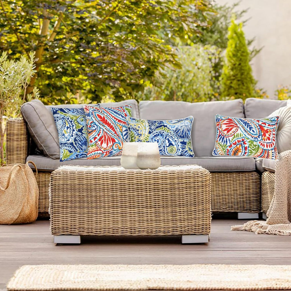 Outdoor Throw Pillows Decorative Outdoor Accent Pillows with Insert | Outdoor Throw Pillows Patio Pillows with