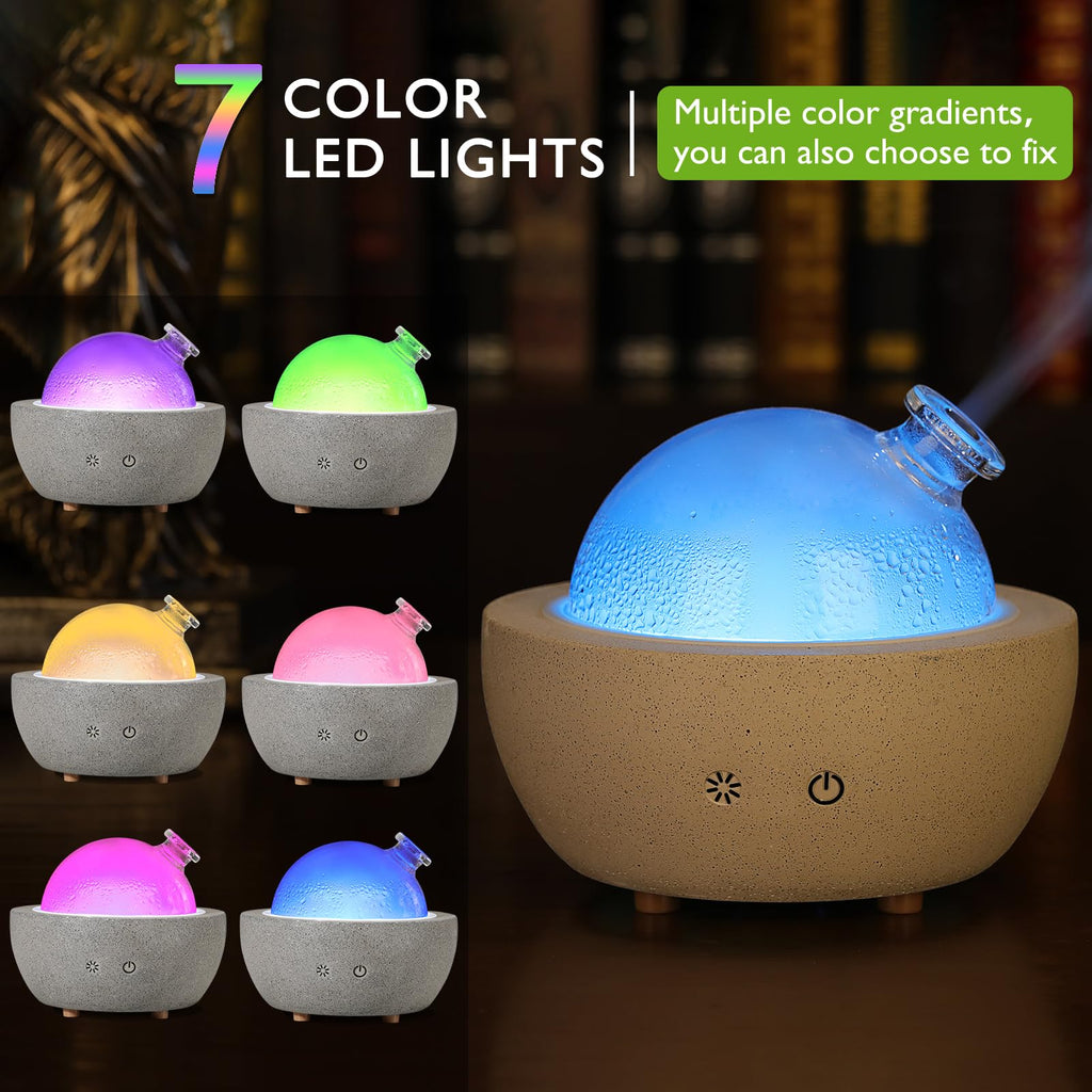 Essential Oil Aromatherapy Diffuser Bedroom Large Room Glass Stone Ultrasonic Air Scent Mist Aroma Diffuser