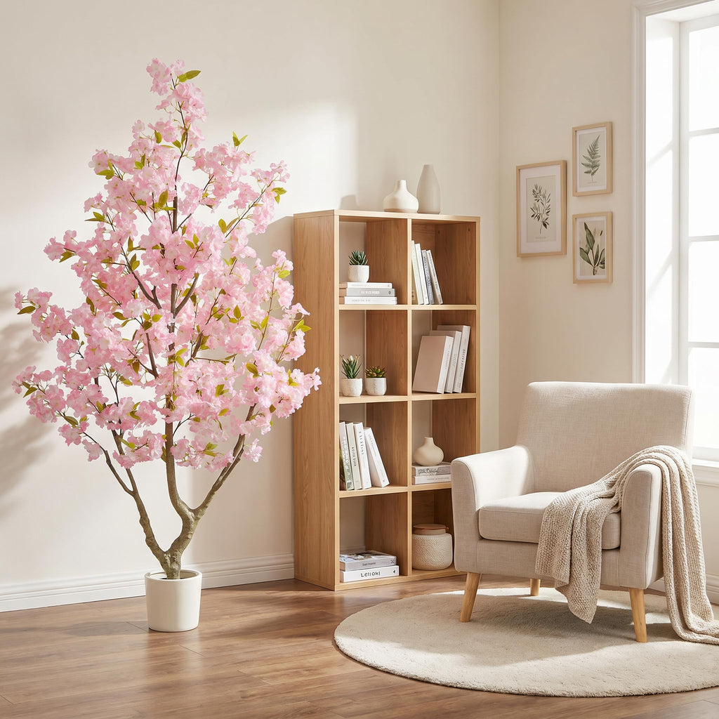 Artificial Cherry Blossom Tree 6ft Sakura with White Planter