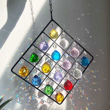 Colorful Crystal Prisms Ball Hanging Pendant Ornament Window Home Decor Suncatcher