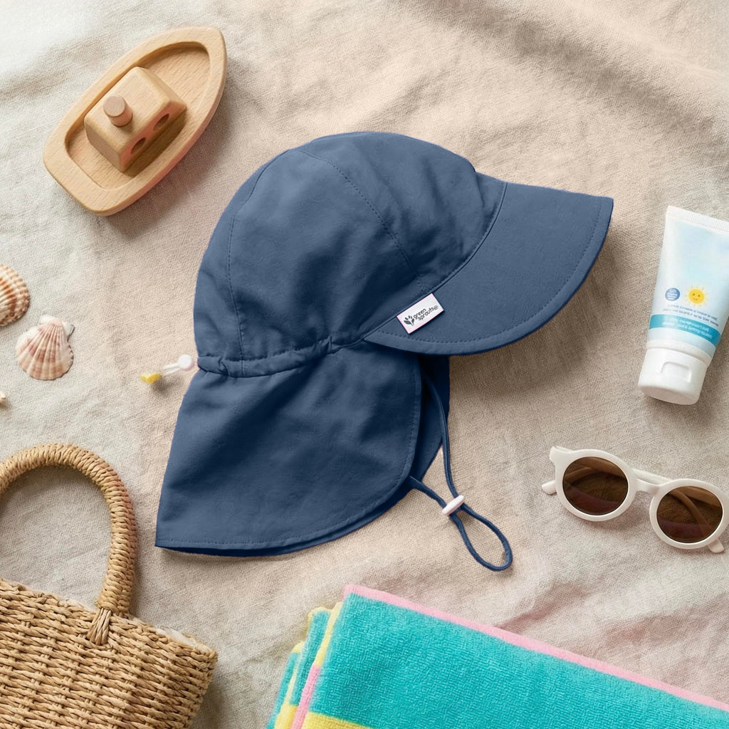 Baby Flap Sun Protection Swim Hat, Navy