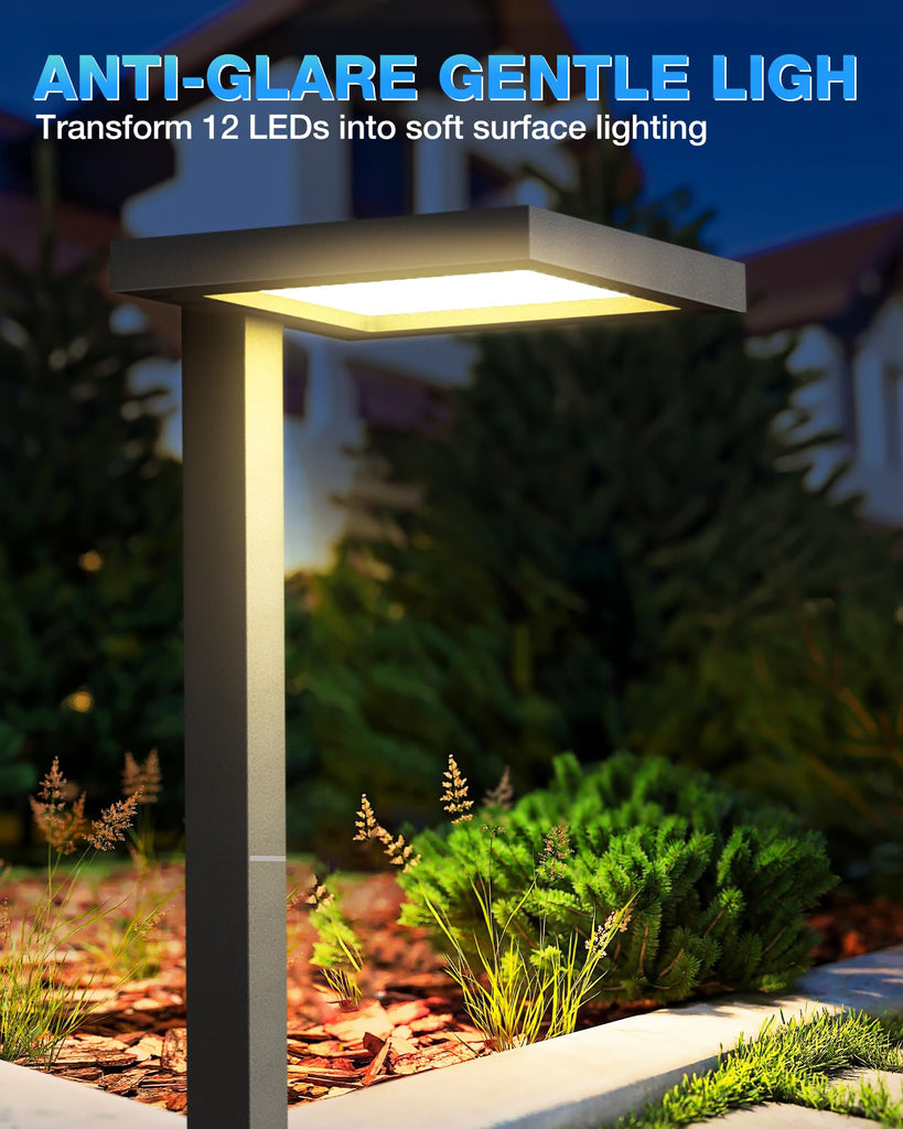 5W 3000K LED Low Voltage Landscape Pathway Lights Black, 8 Pack