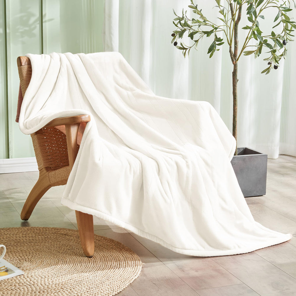 Electric Heated Blanket Throw 50"x60", 8 Heat leavls and 1-8H Auto Off