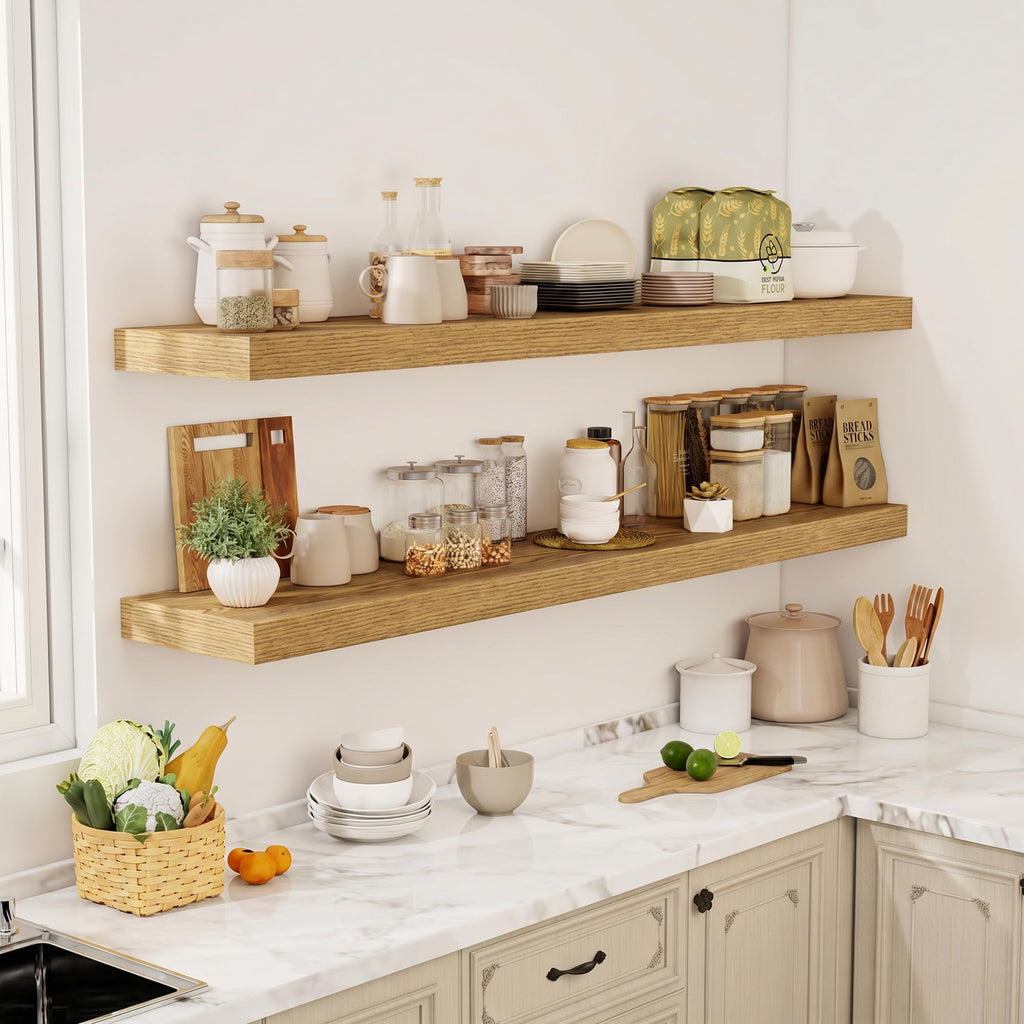 72 Inch Floating Shelves, 12" Deep Floating Shelf Wall Mounted, 72" Wall Shelves, Rustic Deep Bookshelf, Extra Deeper