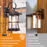 2 Packs Outdoor Wall Light, Oil Rubbed Bronze Exterior Light Fixture Waterproof Porch Sconces Wall Mounted Lighting