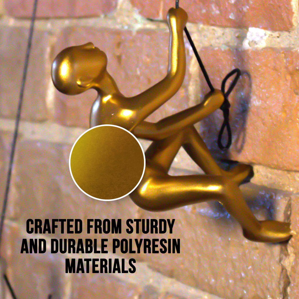 Decor with 30" Leather Rope | Polyresin Statues and Sculptures with Hanging Hardware Included for Modern Wall Decor