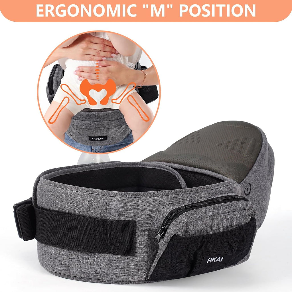 Baby Hip Carrier,Baby Carrier with Adjustable Waistband & Breathable Mesh, Ergonomic Carrier with Non-Slip Hip Seat