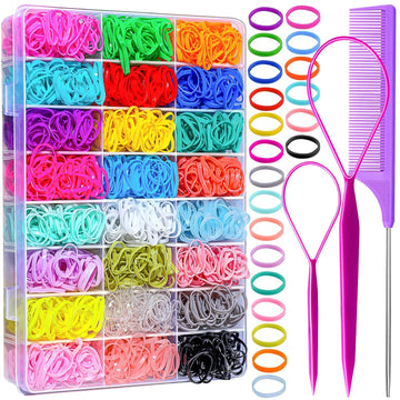 Elastic Hair Bands, Colorful Toddler Hair Accessories for Girls, Baby, Mini Rubber Bands for Hair, Small Hair Ties