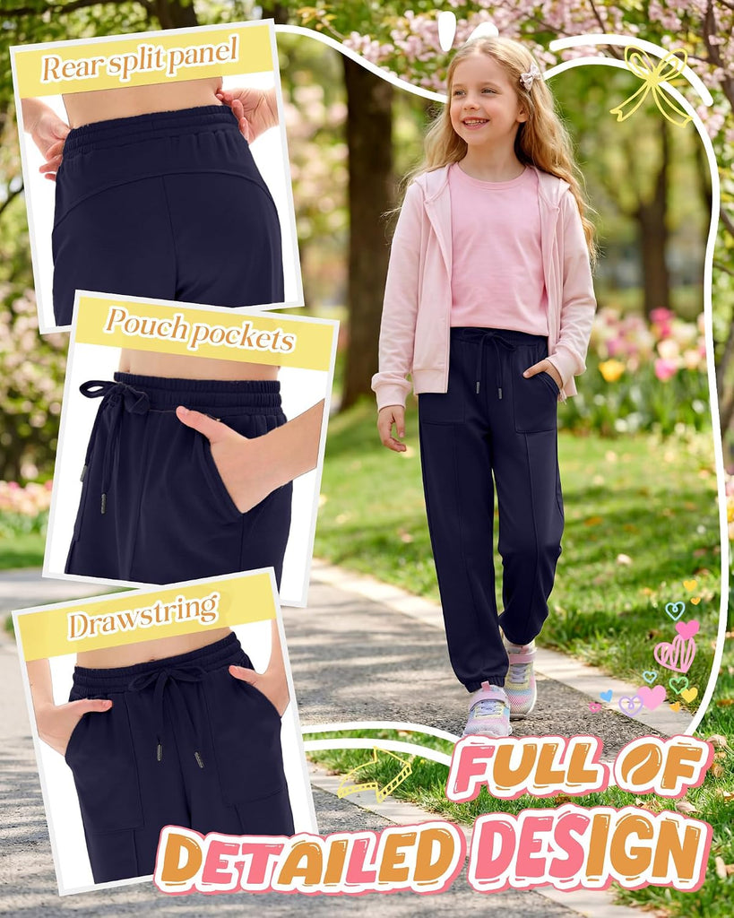 Girls Sweatpants Baggy Joggers with Drawstring